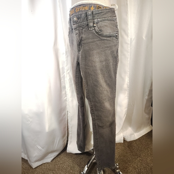 Rock Revival Skinny Jean, Women Gray, Pockets, Black Sequin, Celline, 29 - Picture 10 of 15